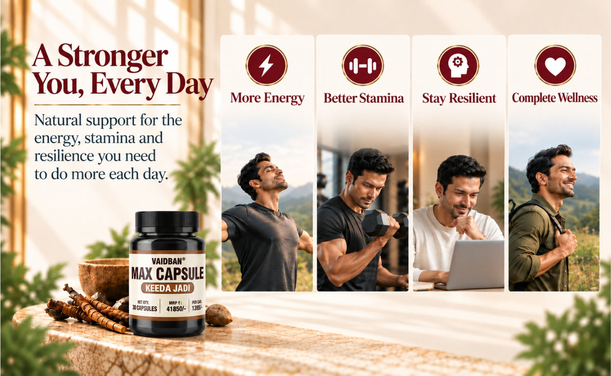 Keeda Jadi Max Capsules - Men's Wellness Formula for Stamina, Vitality & Performance