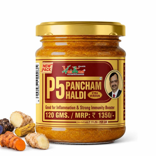 Vaidban P5 Pancham Haldi – 5 Types of Haldi in One Ayurvedic Formula for Immunity, Inflammation Support & Daily Wellness