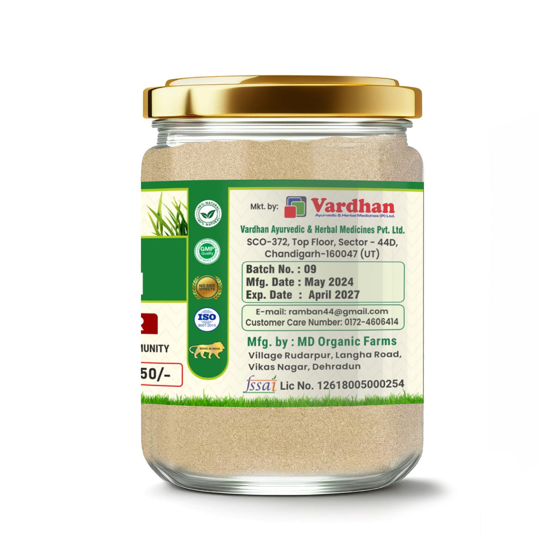 Vardhan Triticum Aestivum Fine Powder (Wheat Grass Powder) - 100 grams