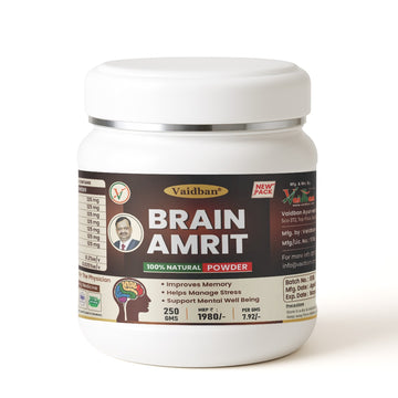 Vaidban Brain Amrit – 100% Natural Brain Power Supplement Powder (250g)