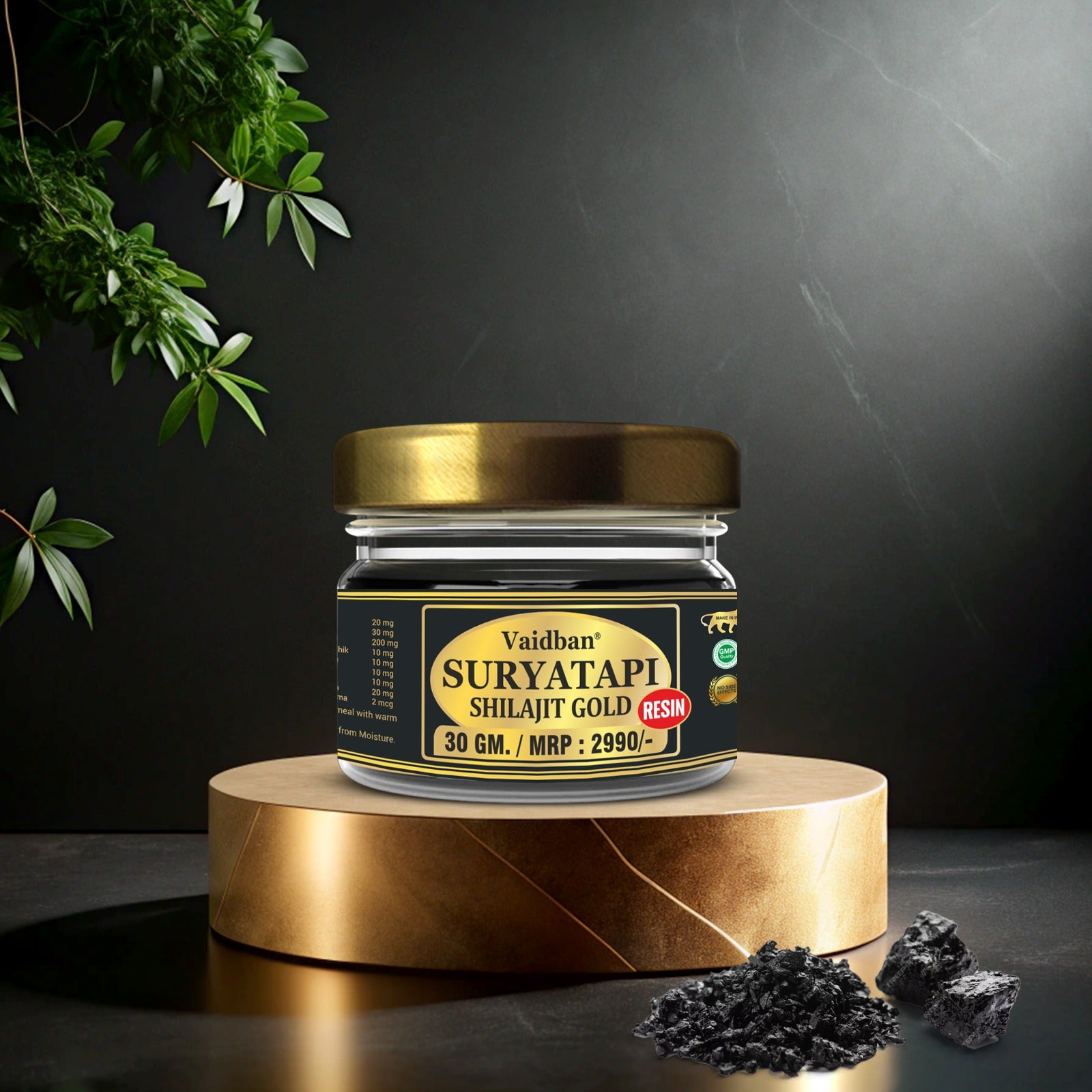 Vaidban Suryatapi Shilajit Gold Resin - 30 gm