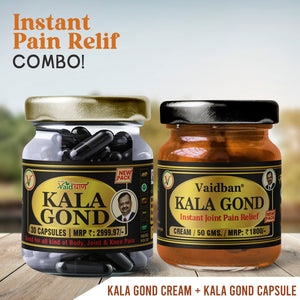 Kala Gond Cream + Kala Gond Capsule Combo Pack- Joint Pain Relief