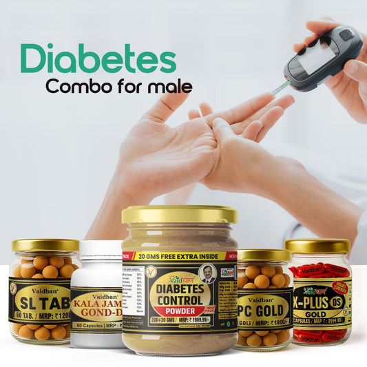 Vaidban Diabetic Care Combo for Men: Comprehensive Blood Sugar and Insulin Support