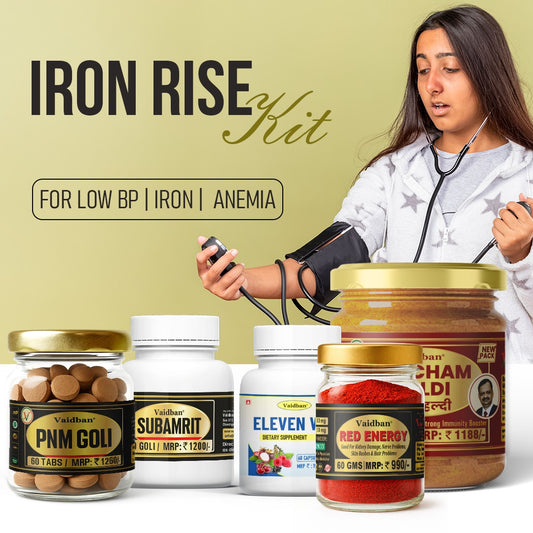 Iron Rise Kit - Complete Anemia & Low BP Support Combo