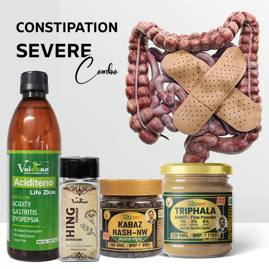 Vaidban Constipation Severe Relief Combo - Complete Digestive Care Kit