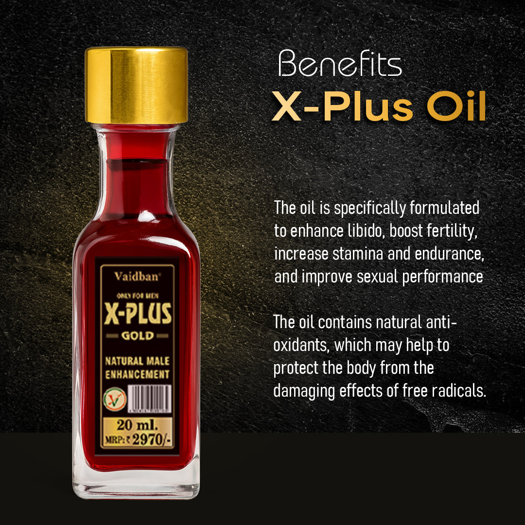 X Plus Gold Oil - Pure Ayurvedic Massage Oil For Men
