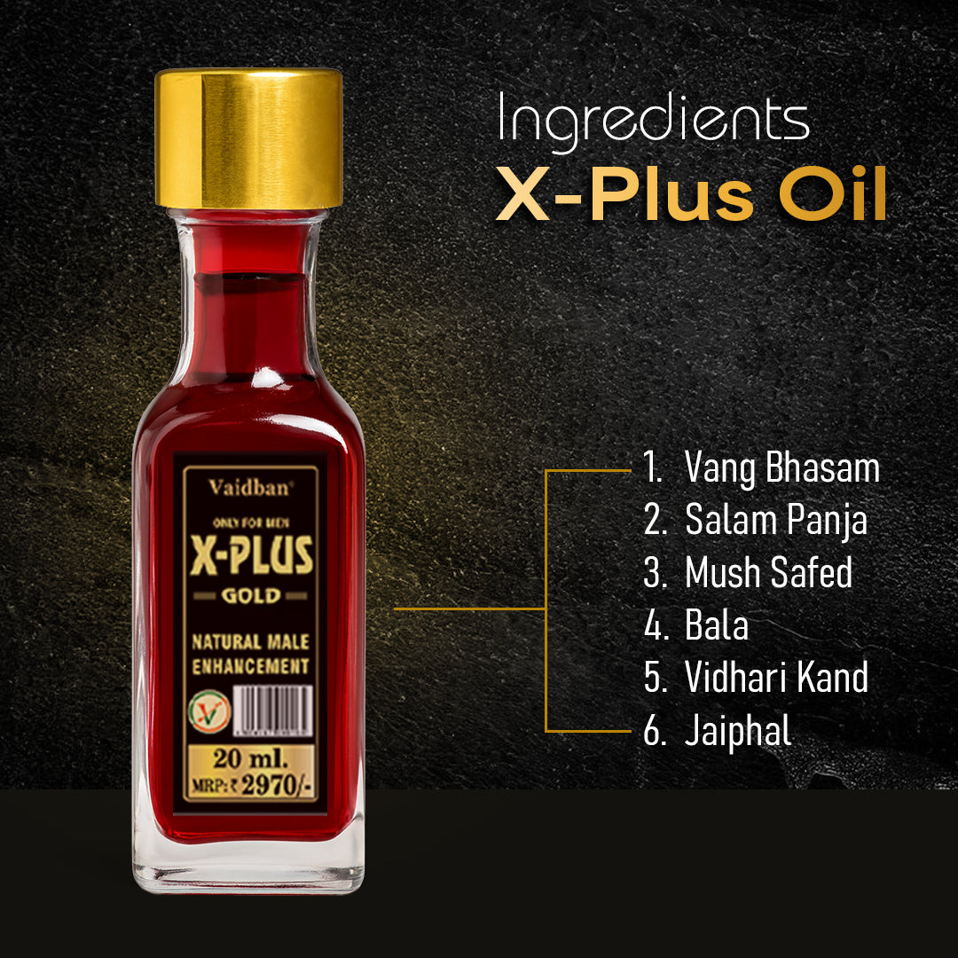 X Plus Gold Oil - Pure Ayurvedic Massage Oil For Men
