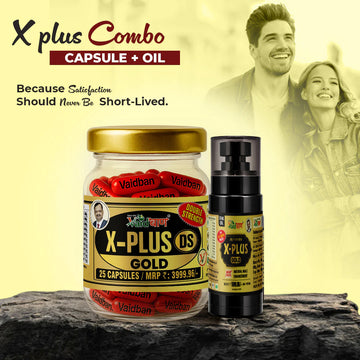 Vaidban X Plus Gold Combo – Ultimate Stamina & Performance Boost (Capsule + Oil)