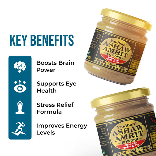 Vaidban Ashaw Amrit Powder: Enhance Your Cognitive and Visual Health Naturally