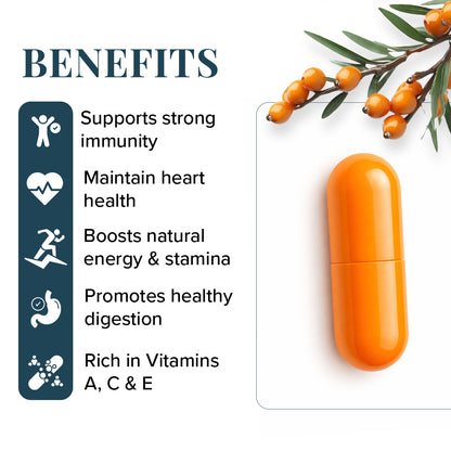 Vaidban Sea Buckthorn with Chia Seeds - Immunity & Energy Booster (60 Capsules)