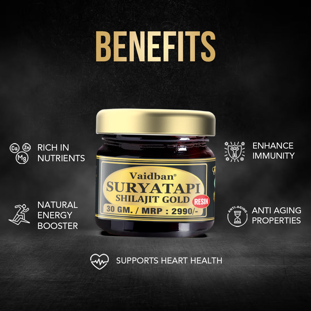 Vaidban Suryatapi Shilajit Gold Resin - 30 gm