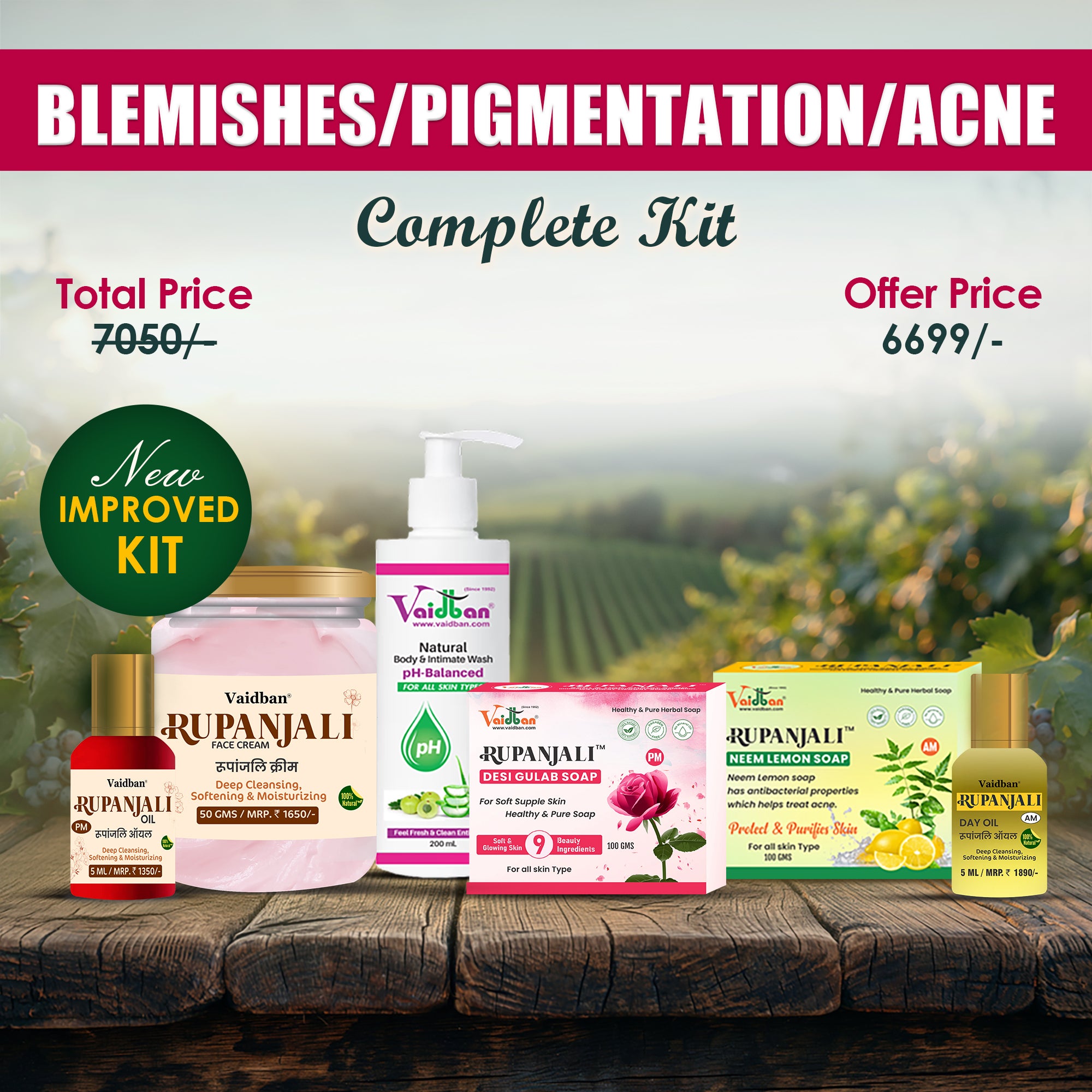 vaidban Blemishes/Pigmentation/Acne Complete Kit