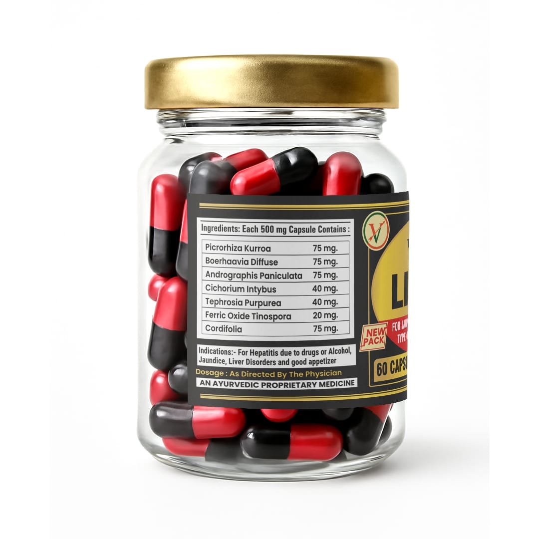 Vaidban LIV-XN Capsules - Advanced Liver Support Supplement for Fatty Liver, Natural Liver Health & Detox, Herbal Formula for Overall Liver Care