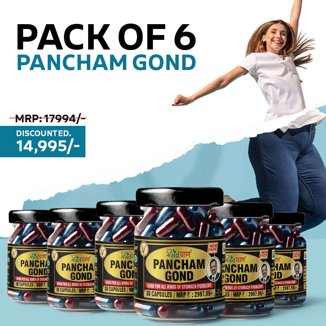 Pack of 6 Pancham Gond - Complete Digestive Health Combo