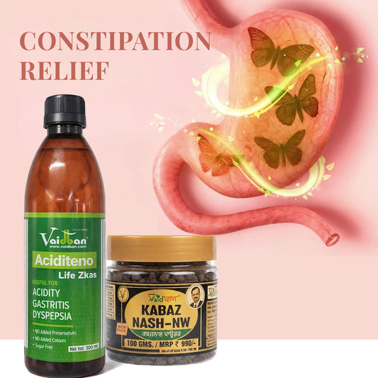 Constipation Relief Combo - Aciditeno Life Zkas & Kabaz Nash-NW