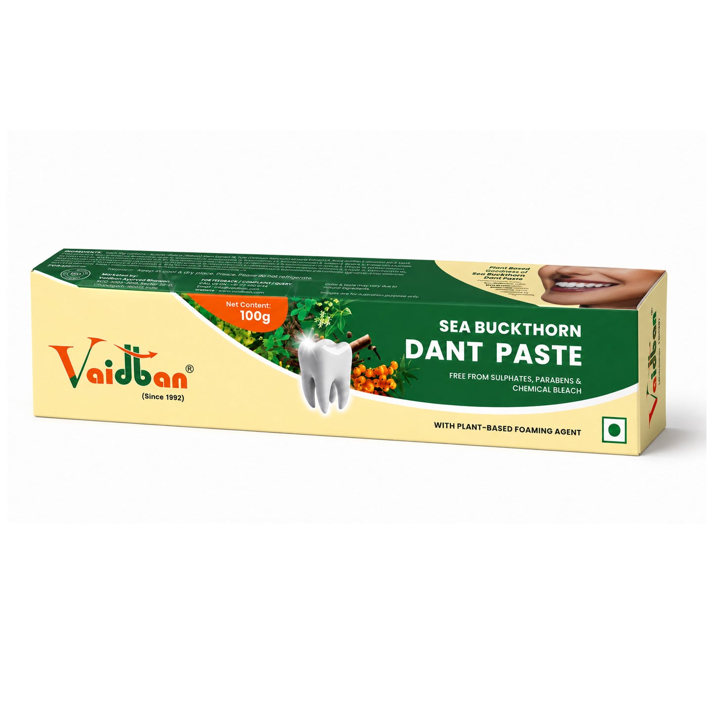 Vaidban Sea Buckthorn Dant Paste – Ayurvedic Toothpaste 100g