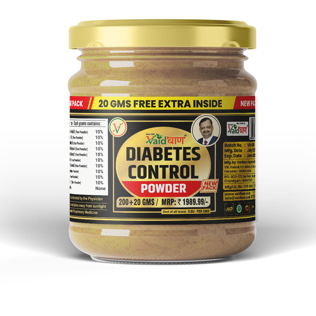 Vaidban Diabetic Control Powder - Natural Ayurvedic Solution for Balanced Blood Sugar Levels
