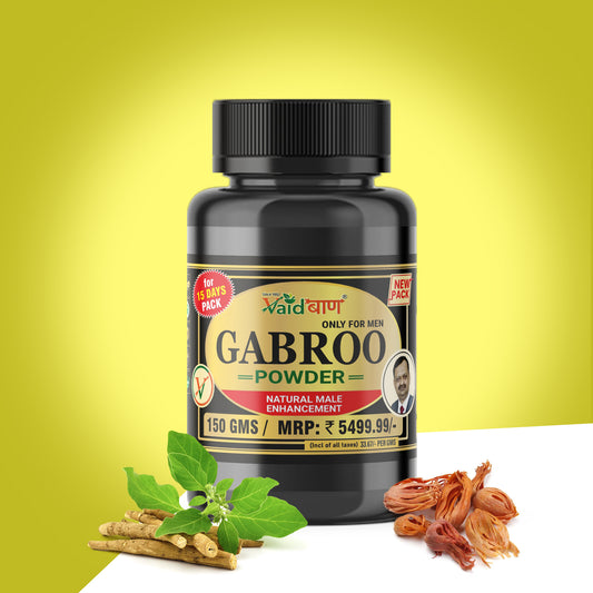 Vaidban Gabroo Ayurvedic powder pack for men, front view
