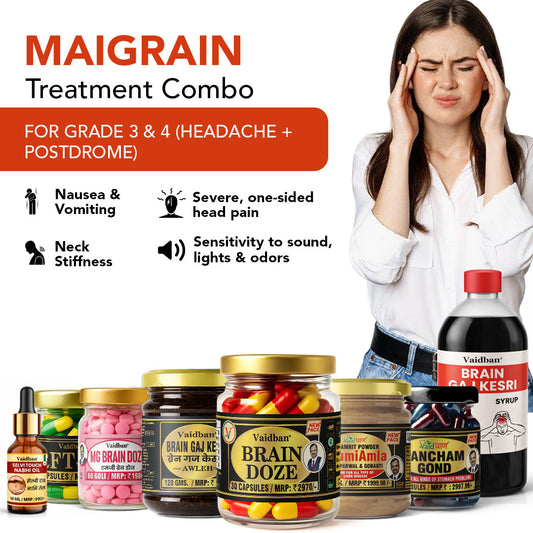 Vaidban Migraine Treatment Combo for Grade 3 & 4 (Headache + Postdrome)