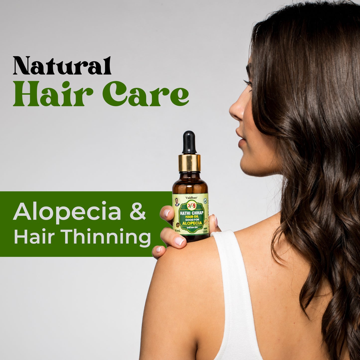 Vaidban V-9 Hathi Chhap Hair Oil – Ayurvedic Oil for Alopecia & Hair Fall