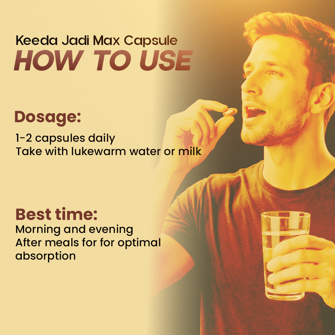 How to take Vaidban Lazab Keeda Jadi Max capsules, daily dosage