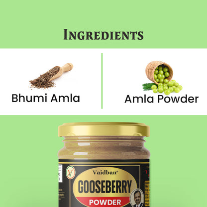 Vaidban Gooseberry Powder Online | 120g Antioxidant Rich Amla Supplement