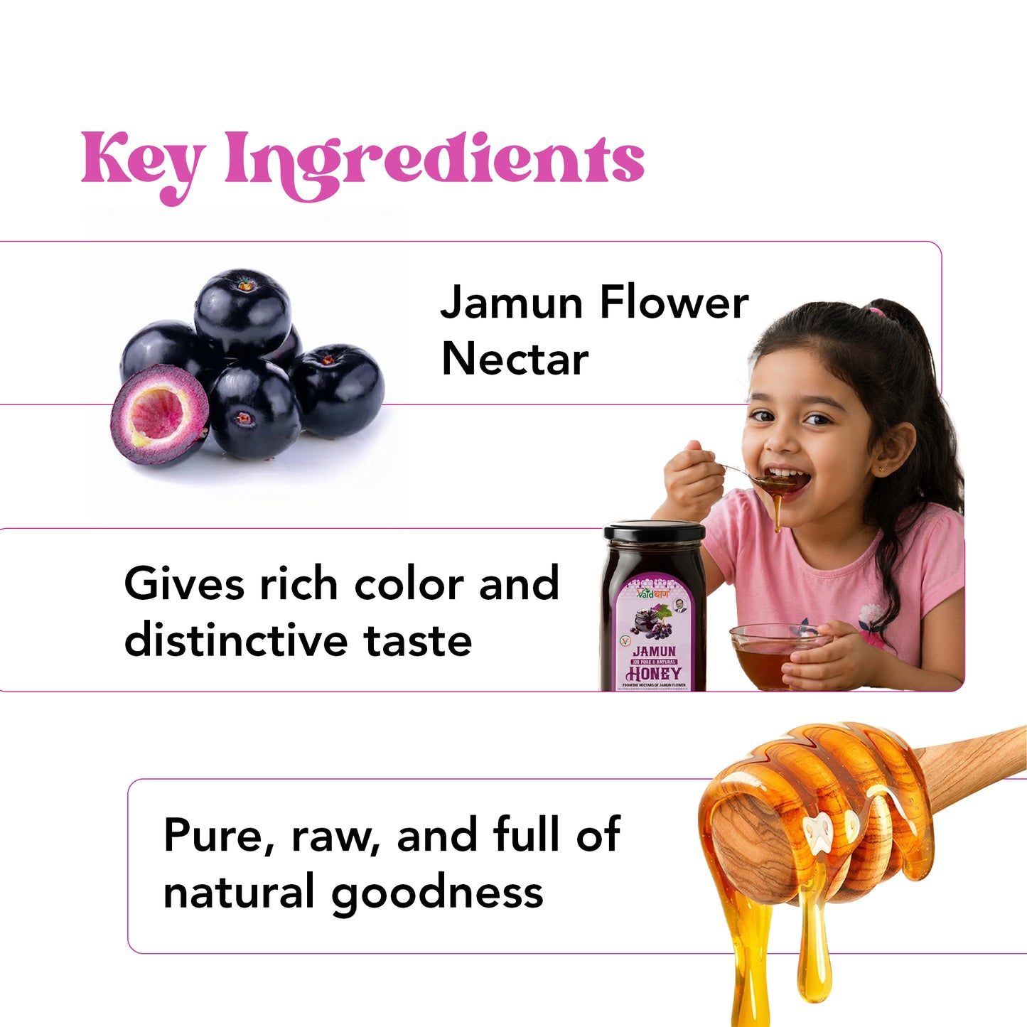 Vaidban Raw Jamun Honey – 100% Pure Dark Honey | Natural & Unprocessed