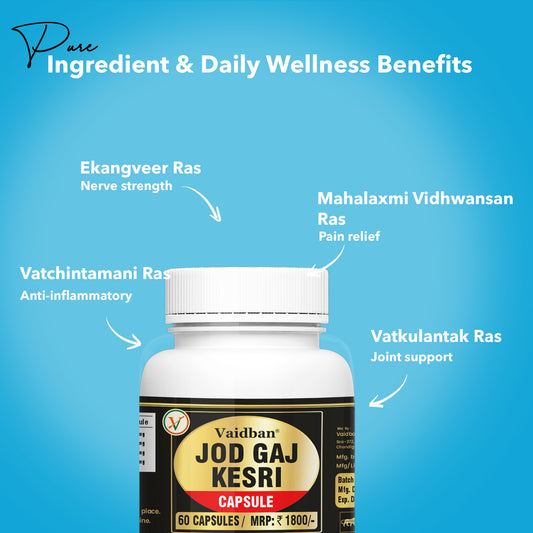 Vaidban Jod Gaj Kesri Capsule – Natural Joint & Muscle Pain Relief
