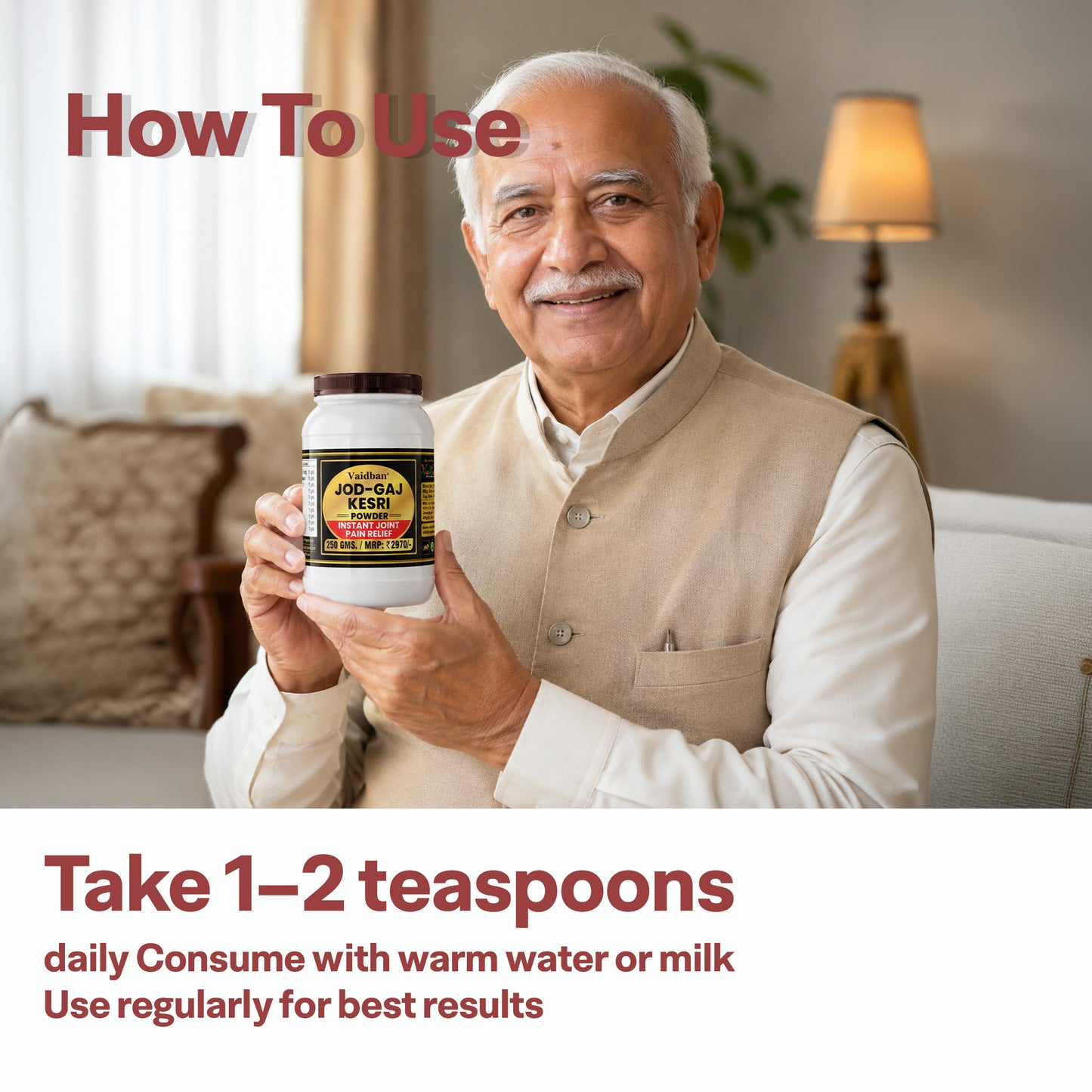 Vaidban Jod-Gaj Kesri Powder: Your Ayurvedic Companion for Joint Pain Relief