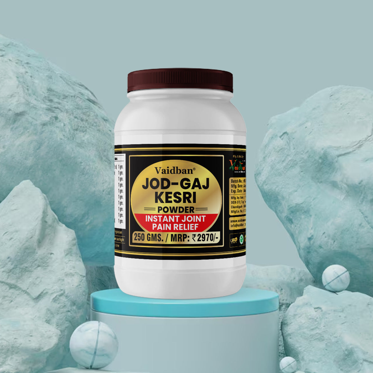 Vaidban Jod-Gaj Kesri Powder: Your Ayurvedic Companion for Joint Pain Relief