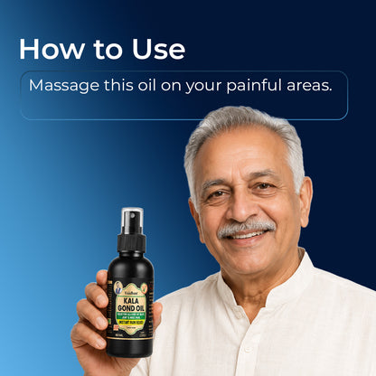 Vaidban Kala Gond Oil – Instant Pain Relief for Joint & Knee Pain | 60ml