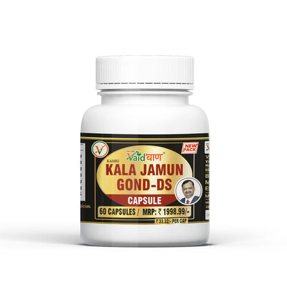 Vaidban Kala Jamun Gond-DS Capsules (Pack of 60 Capsule) - Natural Support for Sugar Management