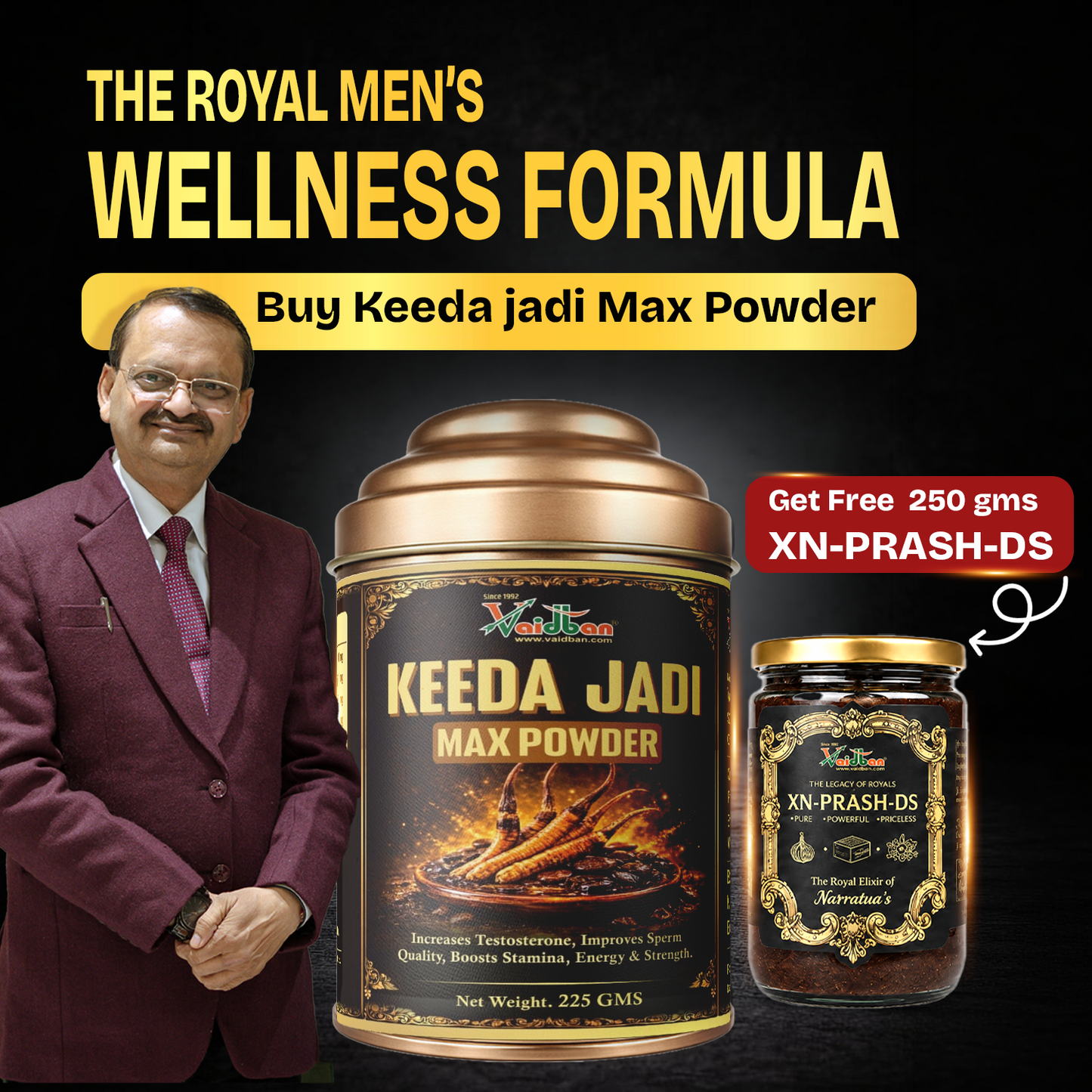 Keeda Jadi Max Powder – Premium Ayurvedic Vitality Supplement
