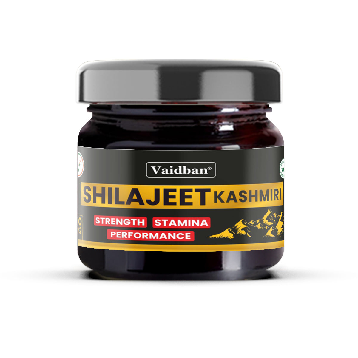 Vaidban Shilajeet Kashmiri - Premium Himalayan Shilajit for Strength, Stamina & Performance