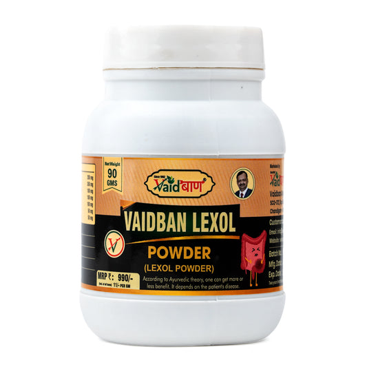 Vaidban Lexol Powder – Ayurvedic Constipation, Intestinal Detox & Acidity Relief