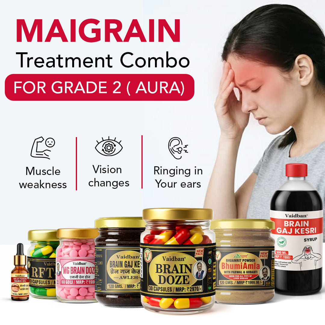 Vaidban Migraine Treatment Combo for Grade 2 (Aura)