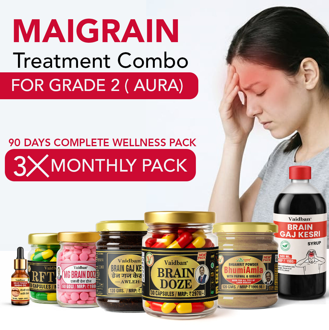 Vaidban Migraine Treatment Combo for Grade 2 (Aura)