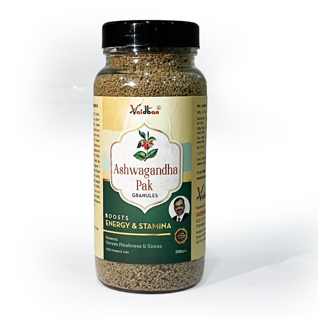 Vaidban Ashwagandha Pak Granules – Boosts Energy, Stamina & Relieves Stress