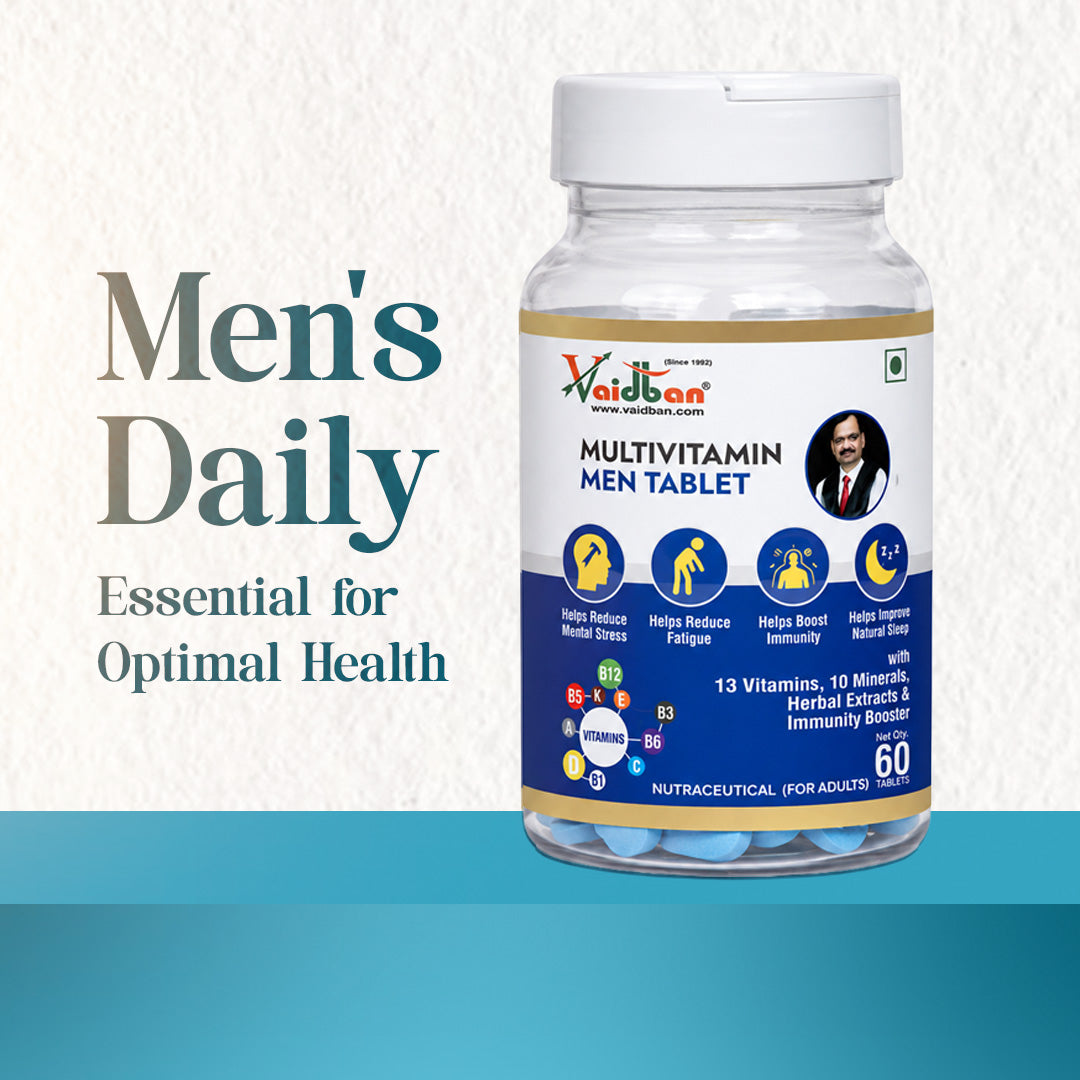 Vaidban Multivitamin Men – Daily Energy, Immunity & Stress Relief (60 Tabs)