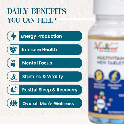 Vaidban Multivitamin Men – Daily Energy, Immunity & Stress Relief (60 Tabs)