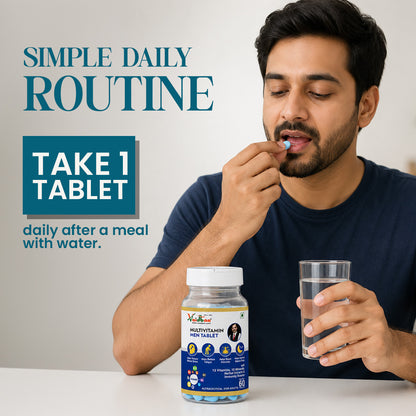 Vaidban Multivitamin Men – Daily Energy, Immunity & Stress Relief (60 Tabs)