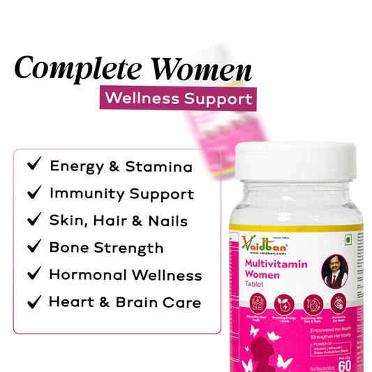 Vaidban Multivitamin Women Tablets – Complete Daily Nutrition for Women's Health & Vitality (60 Tabs)