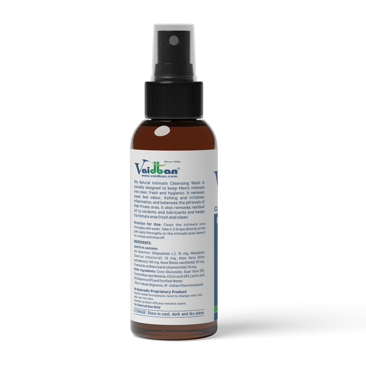 Vaidban Intimate Cleansing Wash for Men - 120ml
