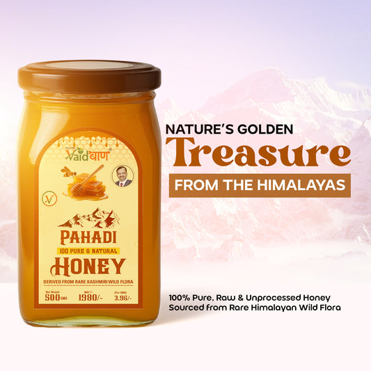 Vaidban Raw Pahadi Honey – 100% Pure Himalayan Honey | Natural & Unprocessed