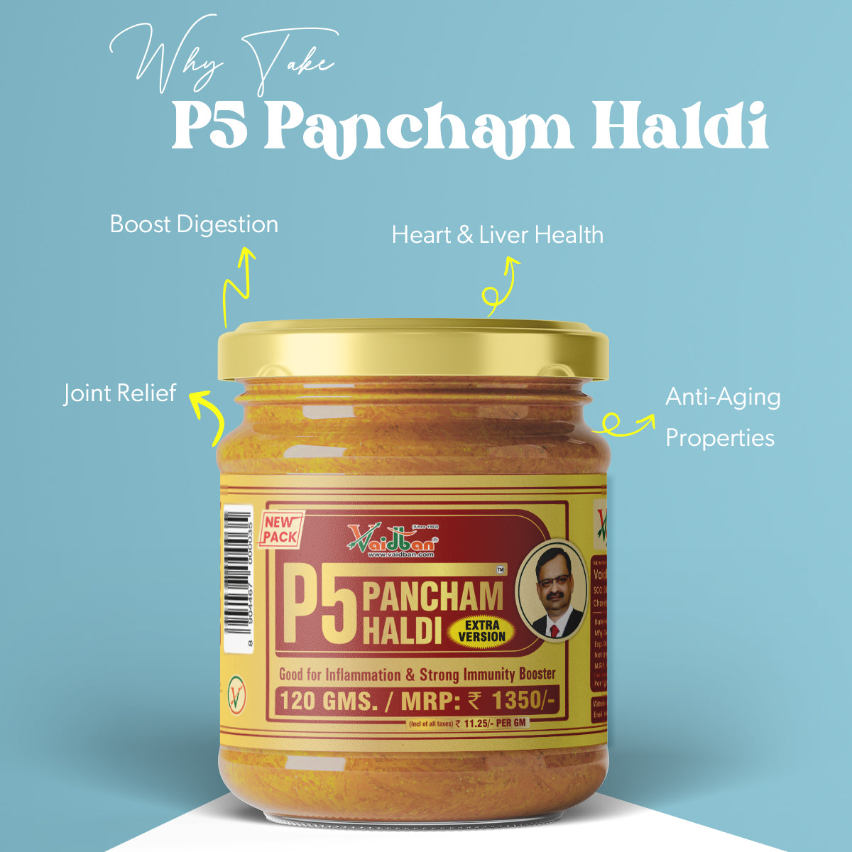 P5 Pancham Haldi - Good for inflammation & Strong immunity booster.