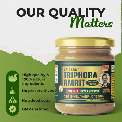 Vaidban Triphora Amrit — Triphala Extra Version / Churna - Best For Digestion