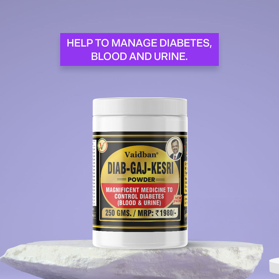 Vaidban DIAB-GAJ KESARI Powder - 250g Ayurvedic Diabetes Management