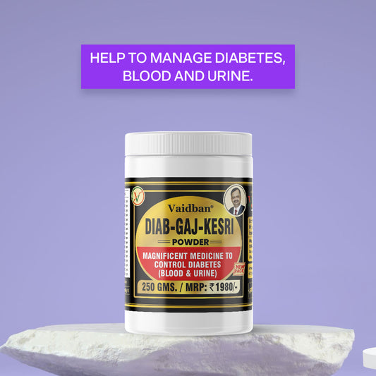 Vaidban DIAB-GAJ KESARI Powder - 250g Ayurvedic Diabetes Management