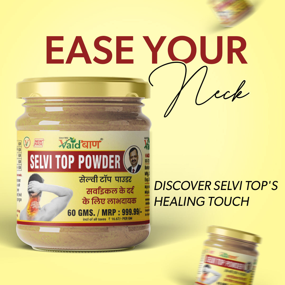 Vaidban® SELVI TOP POWDER 60 Gms- Natural Ayurvedic Remedy for Neck Relief