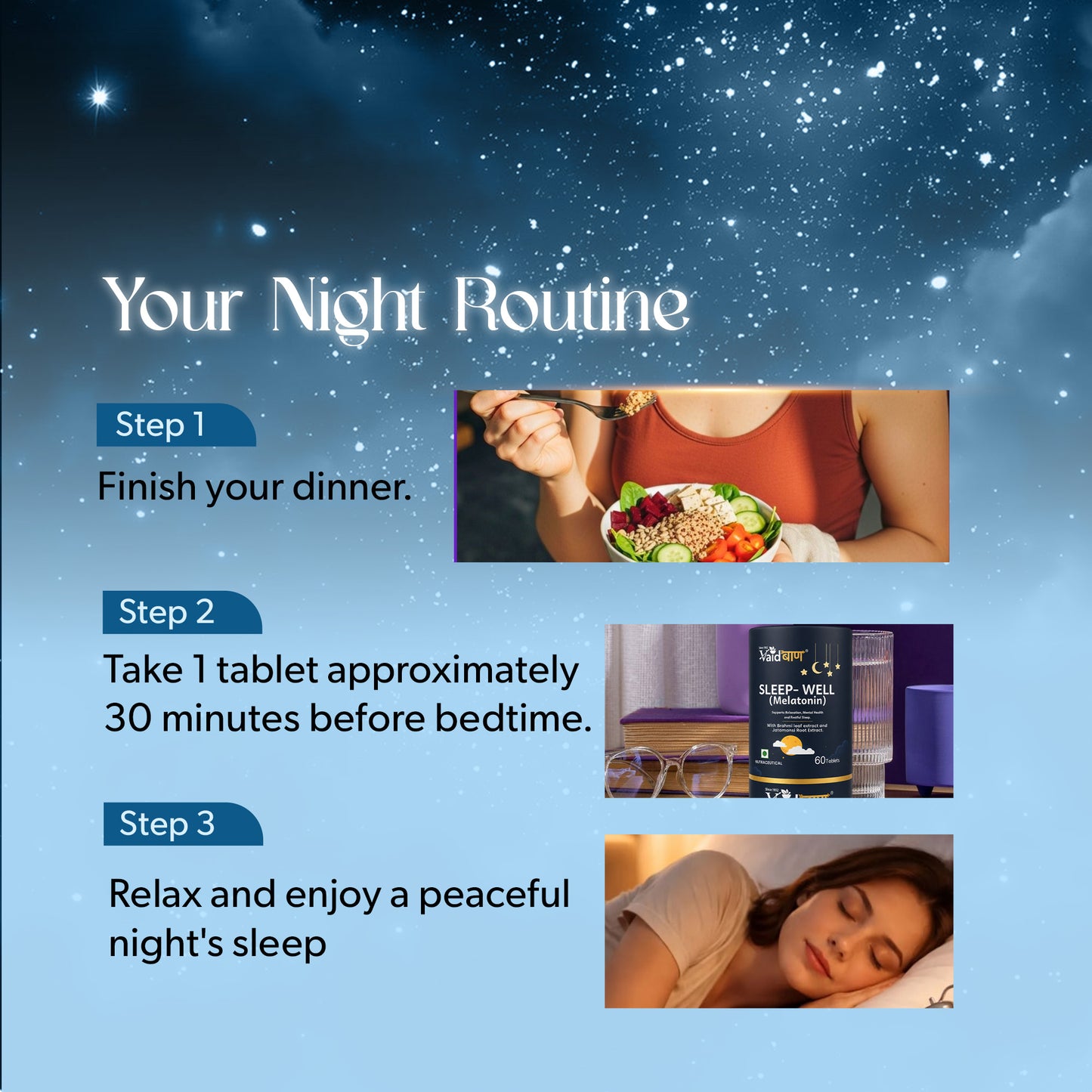 Sleep-Well (Melatonin) – 60 Tablets